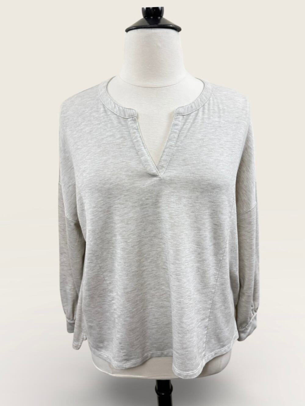 Banana Republic Oatmeal Split V Neck Pullover